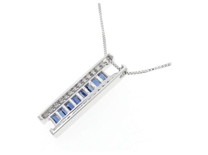 Autre Marque Collana Au750 Zaffiro e Diamante - vista 4