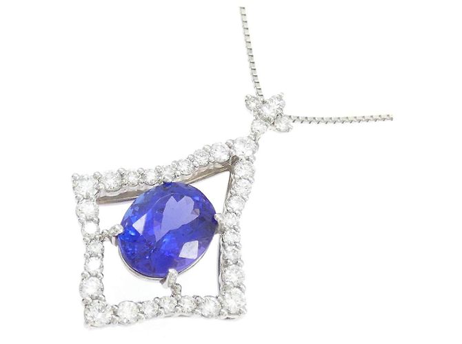 Autre Marque Collana in PT900 PT850 con Tanzanite e Diamanti - vista 3