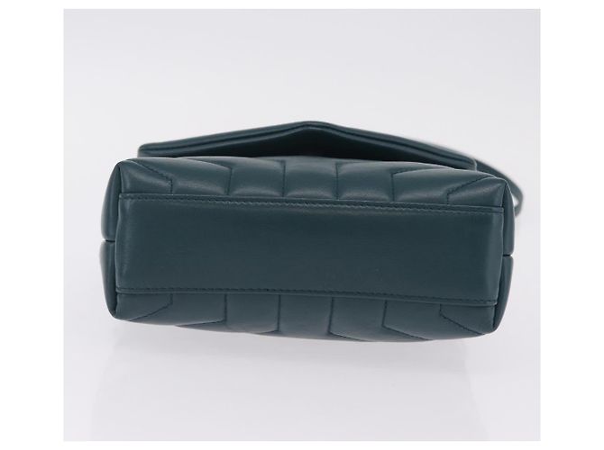Autre Marque Saint Laurent Lulu Shoulder Bag Leather Green Silver 467072 - vista 11