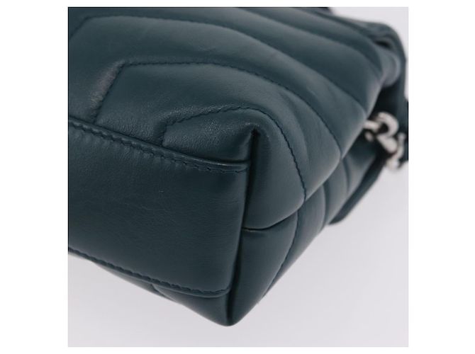 Autre Marque Saint Laurent Lulu Shoulder Bag Leather Green Silver 467072 - vista 15