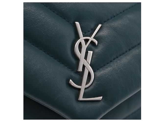 Autre Marque Saint Laurent Lulu Shoulder Bag Leather Green Silver 467072 - vista 16