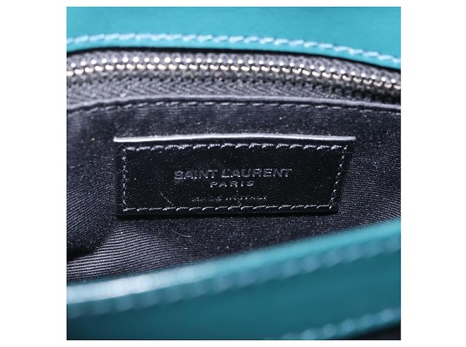 Autre Marque Saint Laurent Lulu Shoulder Bag Leather Green Silver 467072 - vista 20