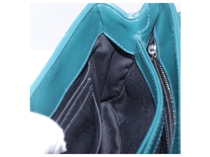 Autre Marque Saint Laurent Lulu Shoulder Bag Leather Green Silver 467072 - vista 23
