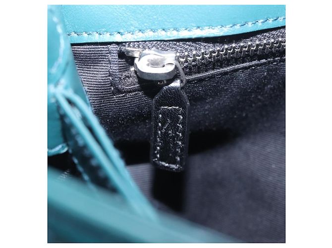 Autre Marque Saint Laurent Lulu Shoulder Bag Leather Green Silver 467072 - vista 27