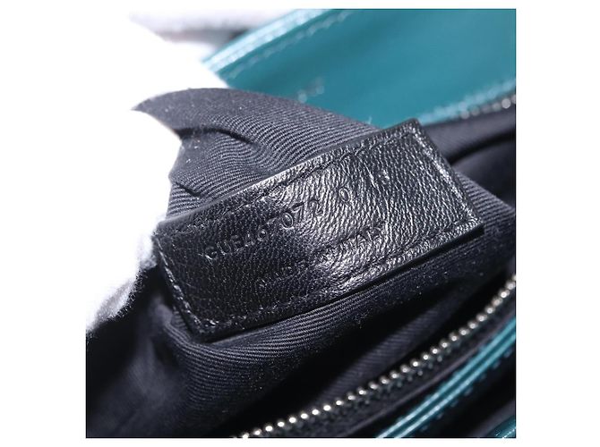 Autre Marque Saint Laurent Lulu Shoulder Bag Leather Green Silver 467072 - vista 29