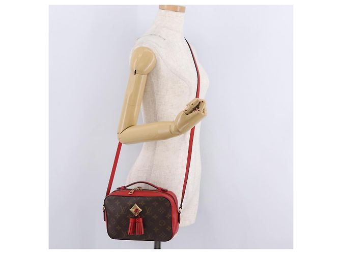 LOUIS VUITTON Monogram Saintonge Shoulder Bag Red M43556 LV - vista 27