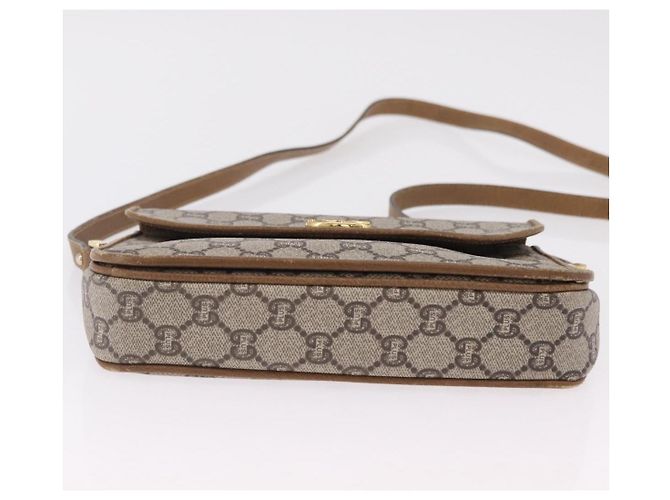 GUCCI GG Plus Supreme Shoulder Bag PVC Beige Gold - vista 12