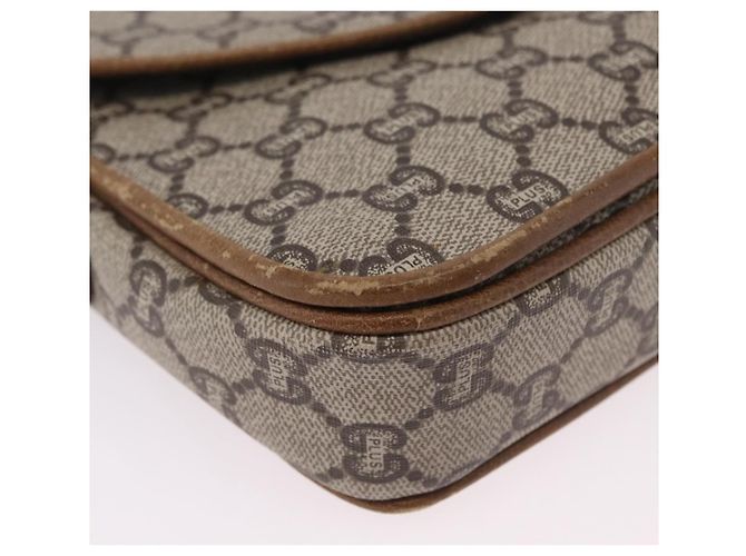 GUCCI GG Plus Supreme Shoulder Bag PVC Beige Gold - vista 13