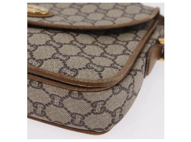 GUCCI GG Plus Supreme Shoulder Bag PVC Beige Gold - vista 14