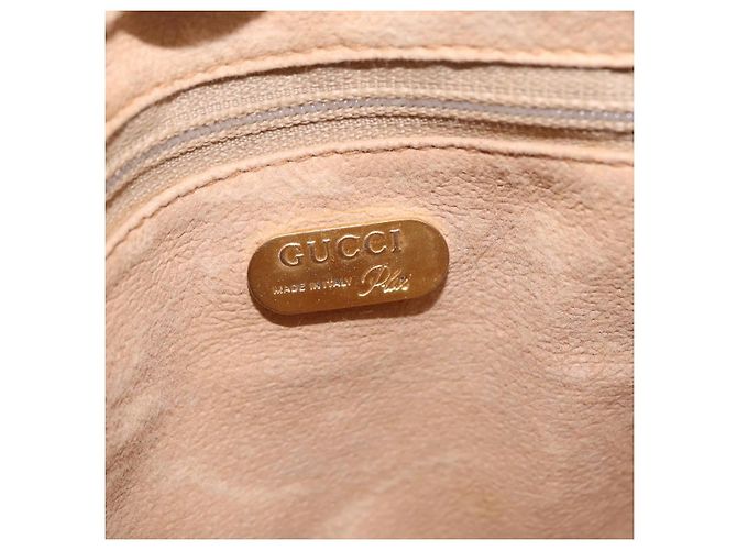 GUCCI GG Plus Supreme Shoulder Bag PVC Beige Gold - vista 19
