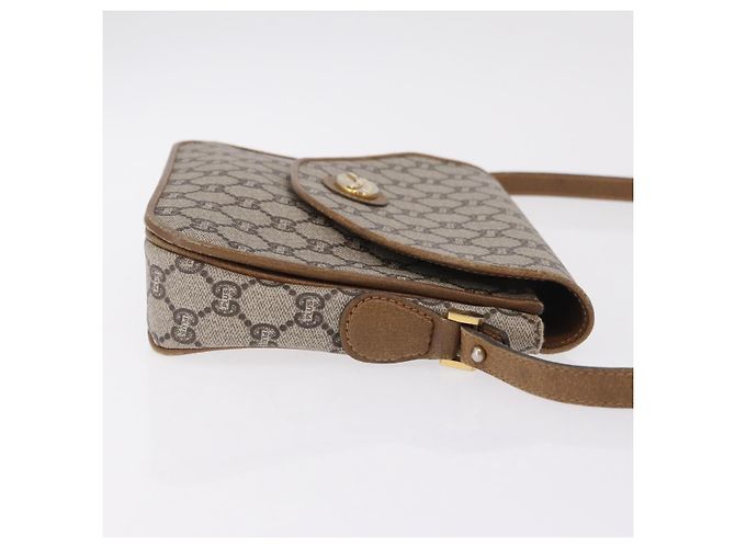 GUCCI GG Plus Supreme Shoulder Bag PVC Beige Gold - vista 4