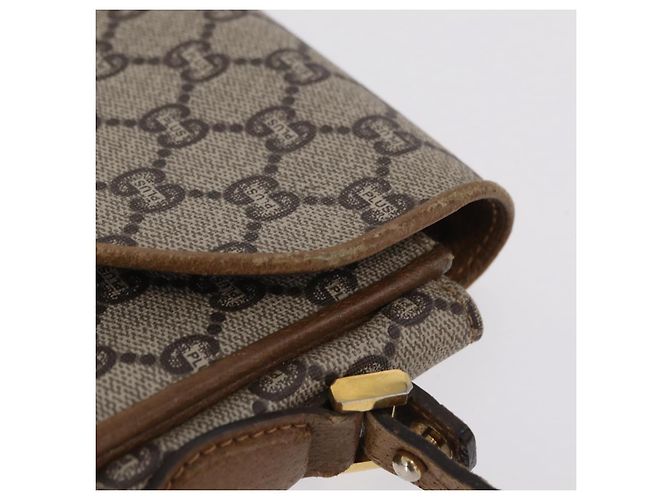 GUCCI GG Plus Supreme Shoulder Bag PVC Beige Gold - vista 5