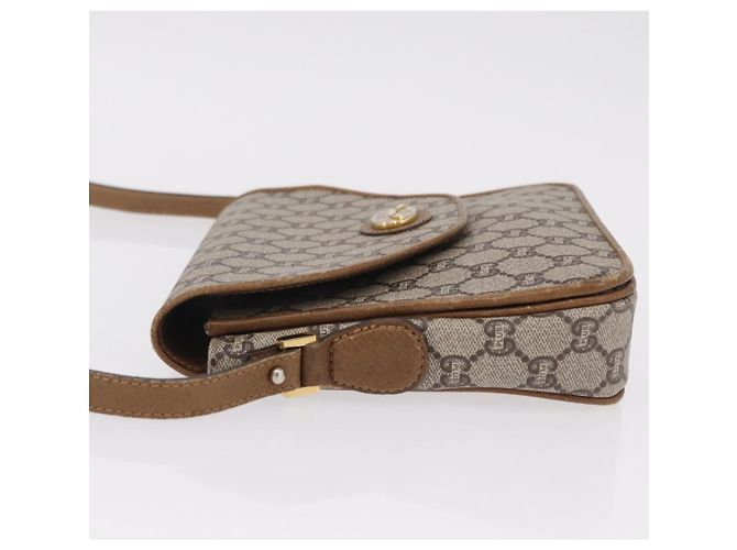 GUCCI GG Plus Supreme Shoulder Bag PVC Beige Gold - vista 6