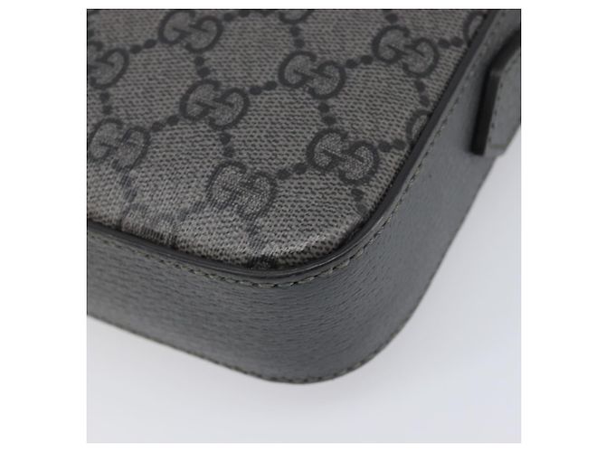 GUCCI GG Supreme Shoulder Bag PVC Gray Silver 699439 - vista 13