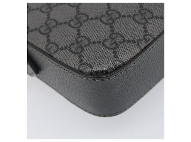GUCCI GG Supreme Shoulder Bag PVC Gray Silver 699439 - vista 14