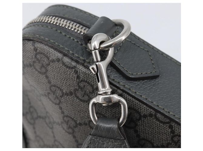 GUCCI GG Supreme Shoulder Bag PVC Gray Silver 699439 - vista 15