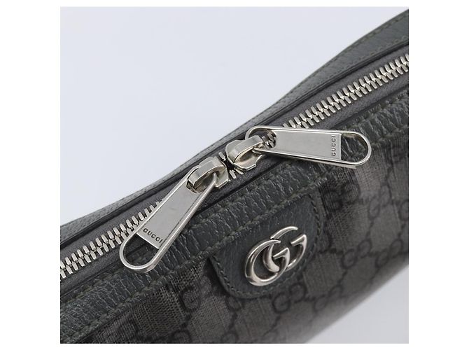 GUCCI GG Supreme Shoulder Bag PVC Gray Silver 699439 - vista 17