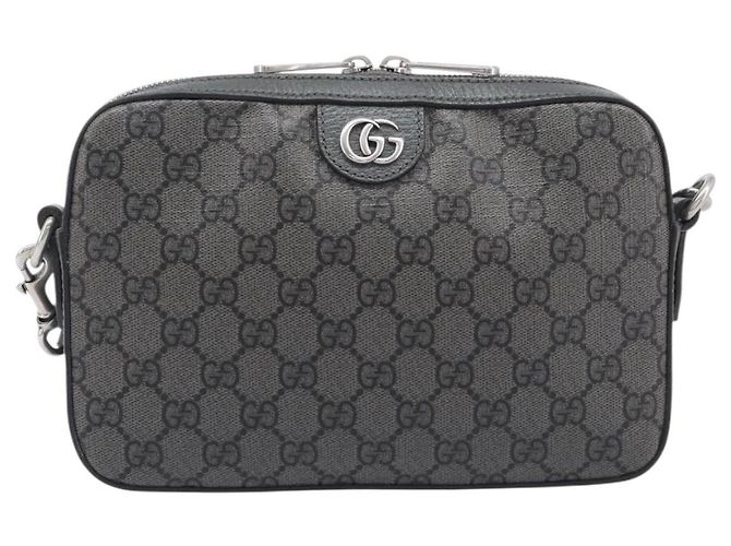 GUCCI GG Supreme Shoulder Bag PVC Gray Silver 699439 - vista 2