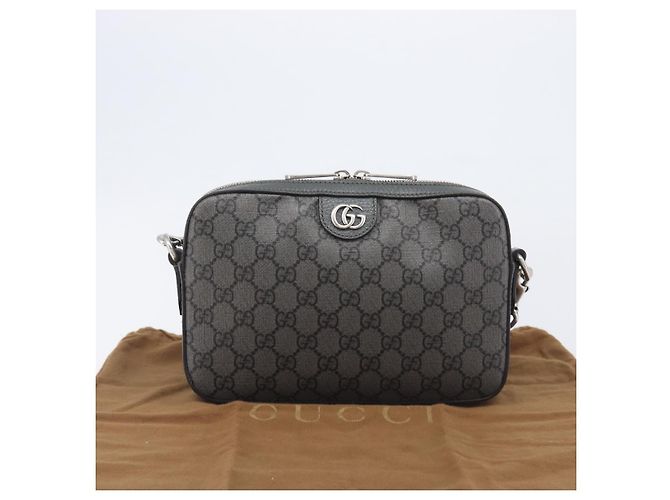 GUCCI GG Supreme Shoulder Bag PVC Gray Silver 699439 - vista 26