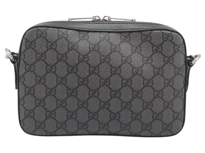 GUCCI GG Supreme Shoulder Bag PVC Gray Silver 699439 - vista 3