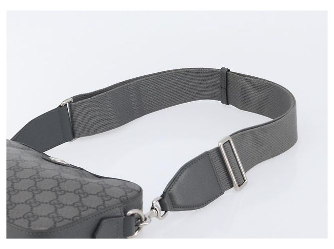 GUCCI GG Supreme Shoulder Bag PVC Gray Silver 699439 - vista 8