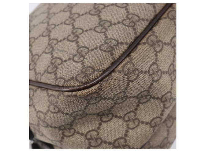 GUCCI GG Supreme Shoulder Bag PVC Beige Silver 114531 - vista 13