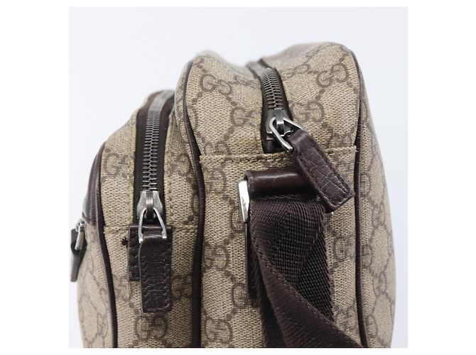 GUCCI GG Supreme Shoulder Bag PVC Beige Silver 114531 - vista 16