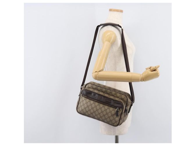 GUCCI GG Supreme Shoulder Bag PVC Beige Silver 114531 - vista 26