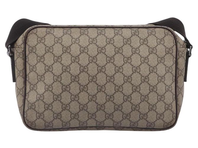 GUCCI GG Supreme Shoulder Bag PVC Beige Silver 114531 - vista 3
