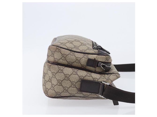 GUCCI GG Supreme Shoulder Bag PVC Beige Silver 114531 - vista 4