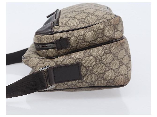 GUCCI GG Supreme Shoulder Bag PVC Beige Silver 114531 - vista 5