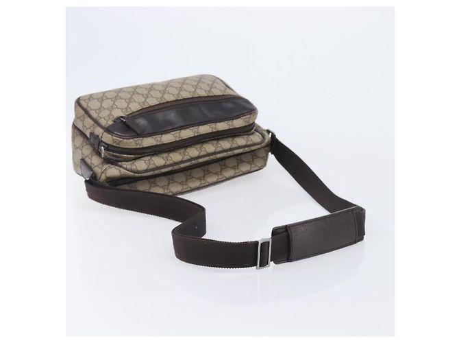 GUCCI GG Supreme Shoulder Bag PVC Beige Silver 114531 - vista 7