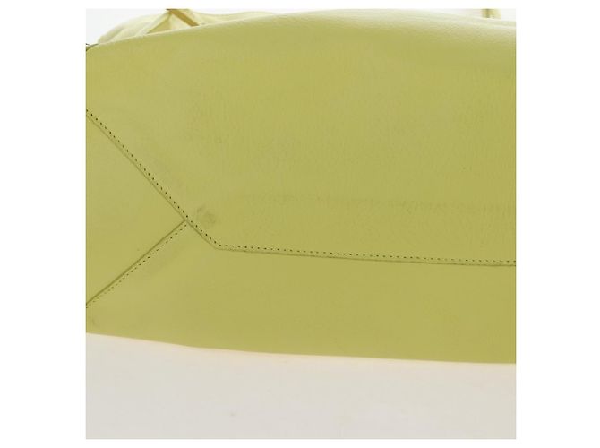 Balenciaga The Paper Hand Bag Leather Light Yellow Silver 236701 - vista 11