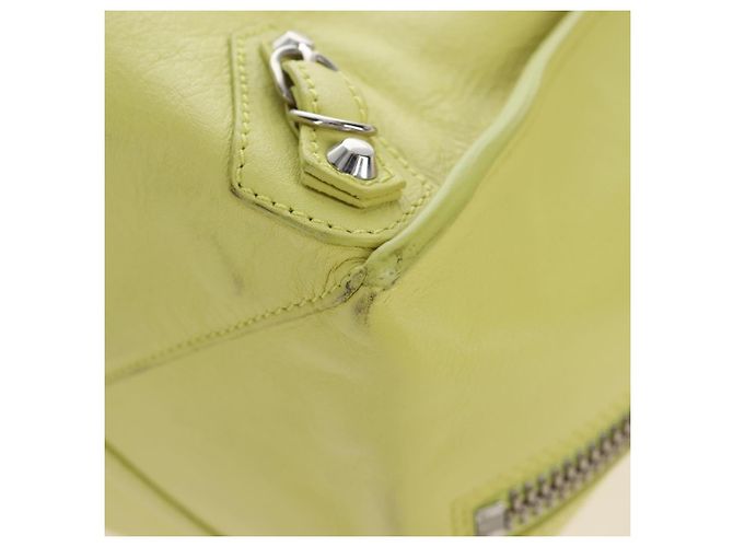 Balenciaga The Paper Hand Bag Leather Light Yellow Silver 236701 - vista 13