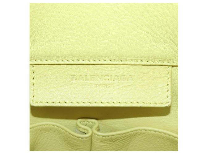 Balenciaga The Paper Hand Bag Leather Light Yellow Silver 236701 - vista 19