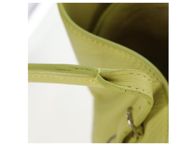 Balenciaga The Paper Hand Bag Leather Light Yellow Silver 236701 - vista 26
