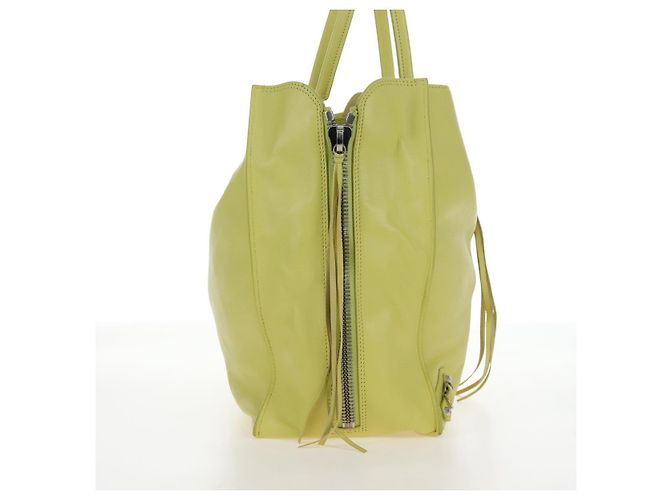 Balenciaga The Paper Hand Bag Leather Light Yellow Silver 236701 - vista 5