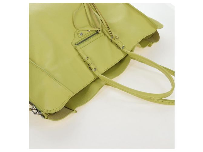 Balenciaga The Paper Hand Bag Leather Light Yellow Silver 236701 - vista 6