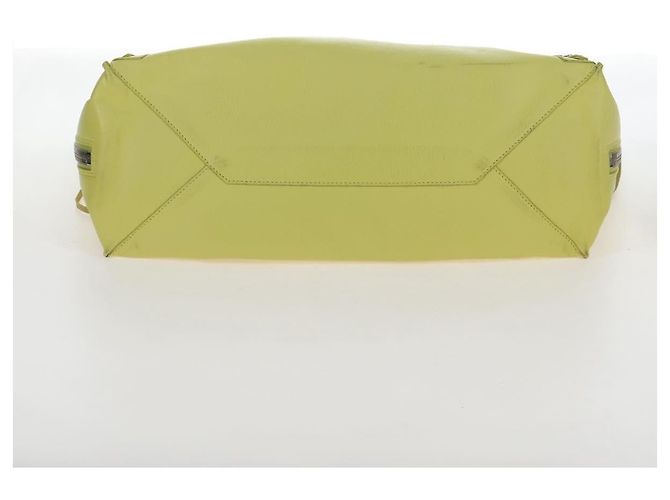 Balenciaga The Paper Hand Bag Leather Light Yellow Silver 236701 - vista 9