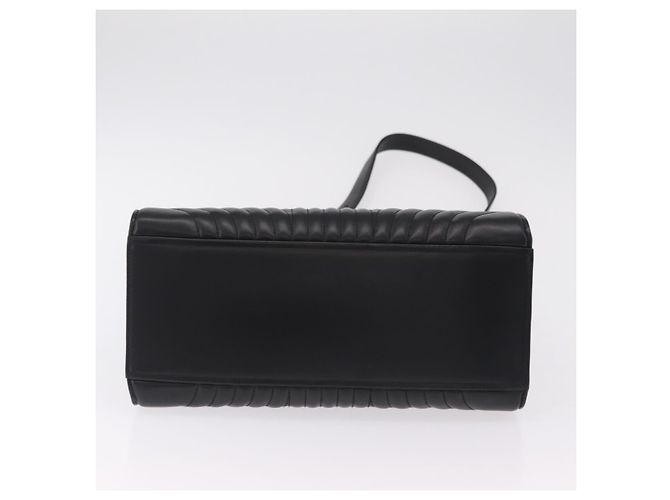 PRADA Hand Bag Leather 2way Black Silver - vista 13