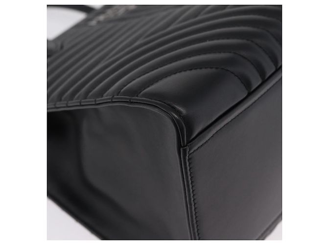 PRADA Hand Bag Leather 2way Black Silver - vista 14