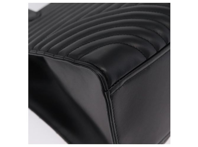 PRADA Hand Bag Leather 2way Black Silver - vista 16