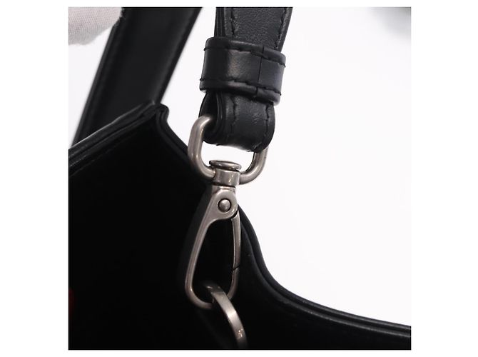 PRADA Hand Bag Leather 2way Black Silver - vista 19