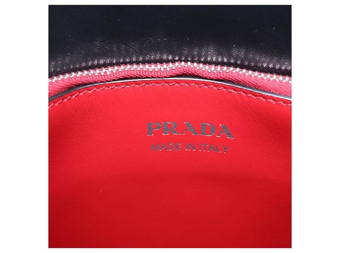 PRADA Hand Bag Leather 2way Black Silver - vista 20