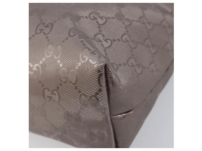 GUCCI GG Implementation Tote Bag PVC Leather Silver 211138 - vista 10