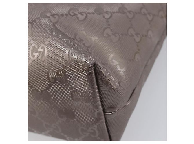 GUCCI GG Implementation Tote Bag PVC Leather Silver 211138 - vista 12