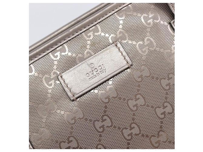 GUCCI GG Implementation Tote Bag PVC Leather Silver 211138 - vista 14
