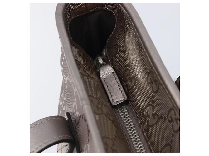 GUCCI GG Implementation Tote Bag PVC Leather Silver 211138 - vista 15