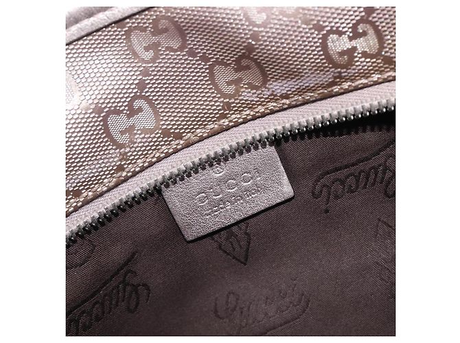 GUCCI GG Implementation Tote Bag PVC Leather Silver 211138 - vista 16