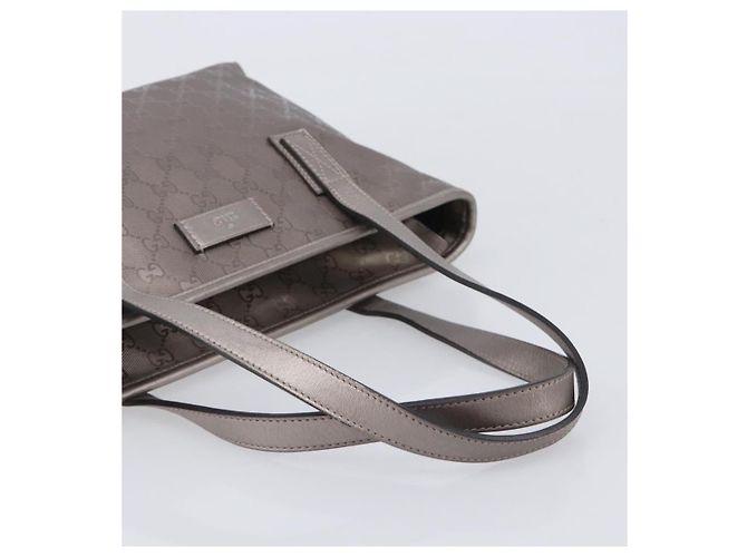 GUCCI GG Implementation Tote Bag PVC Leather Silver 211138 - vista 7